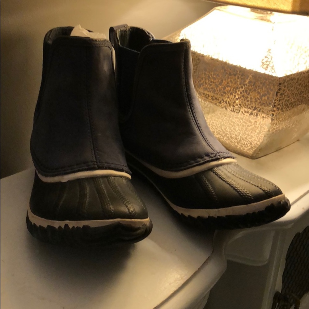Sorel waterproof winter ankle boots blue sz 5.5
